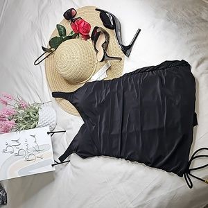 Beyond Tommy Control Black Onepiece Swimsuit Resortwear Vacation Beach Cruise